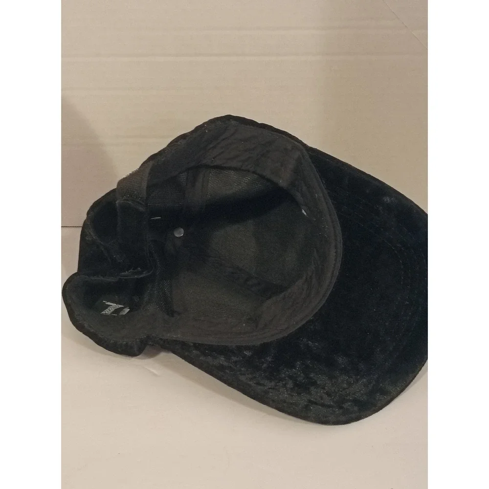ZooZatz Wyoming Cowboys Black Crushed Velvet Baseball Hat Adjustable‎ Cap
